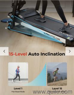 FT200M 4.5 HP Peak Treadmill | 15-level Auto-Incline & Massager | Max Weight-110kg | Max Speed-16kmph