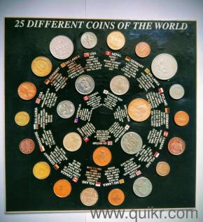 25 DIFFERENT COINS OF THE WORLD