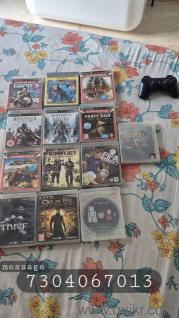 PS3 GAMES, CONTROLLER, CONSOLE FOR PARTS 