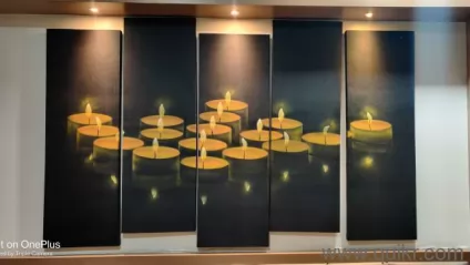 Beautiful Diya Canvas Painting (set of 5)