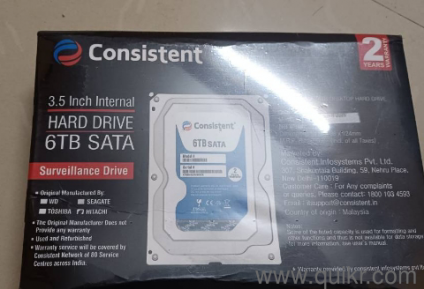 Product: 6TB Surveillance Hard Disk (Consistent)Condition: 100% Brand New, Sealed Pack(No Unbox)
