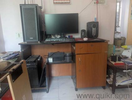 Office desk with a draw and small cupboard, no dents still good condition wood