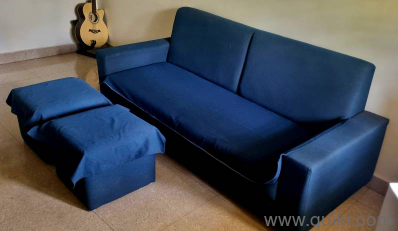 Quite New Sofa Set 3+ 2 puffies with cover. Selling because of house shifting
