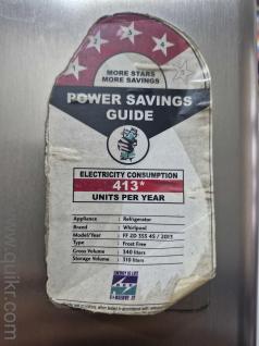 Whirlpool double door 340 l metallic grey in gud condition