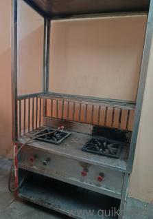 Indian Counter bhatti with Glass Fitted with Heavy Steel Body and Amul D- Freezer 