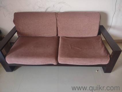 3 Seater Heavy Wooden - (Sheesham Wood) Sofa with Coushine