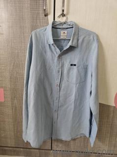 Lee Light Blue Slim Fit Mens Shirt