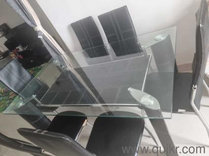 Royal Oak, glass top 6 seater dining table  for sale