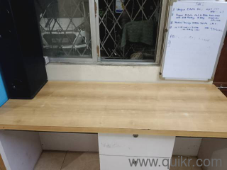 A simple wooden office table .(ONLY COD DM )