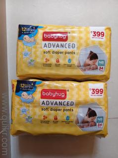 Babyhug Advanced soft diaper 34 pants NB size - 2 packets. Brand new.