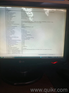 Desktop with LG Monitor, Techmatrix CPU, iBall Woofer and its 2 speakers, Canon E460 Printer plus, Stabilizer plus Computer Table