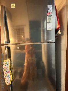 LG Double Door, Ice beam Door Cooling, Under Warranty Period, in very good condition. Colour Steel Gray,