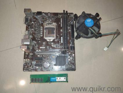 H310M Pro Vh Plus Motherboard with Crucial 8 GB Ram And Cabinet