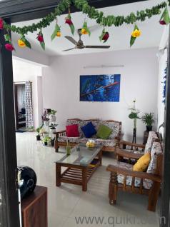 Solid Wood (Acacia) 3+2 Sofa Set and Matching Tea Table - Gently Used