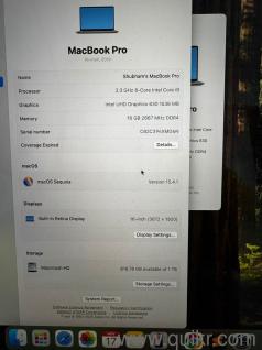 Macbook pro 16 i9 2.3 GHz 16 GB