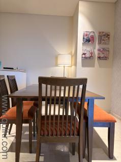 6 seater wooden dining table set from home Center, good