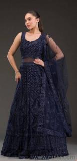 koskii gown navy blue with dupatta size L/XL