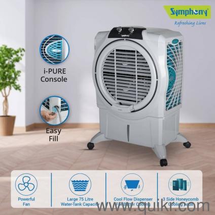 Symphony Sumo 75 XL 75 Litres Desert Air Cooler with i-Pure Technology (Powerful +Air Fan, White)