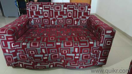 Sofa 2+2 seater . Good design and upholstery. Red and grey royal combination