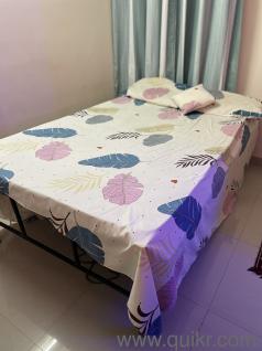 Double bed folding metal bed
