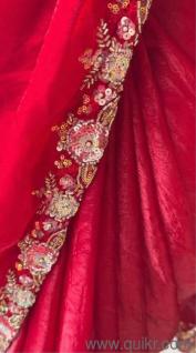 Red Designer saree
