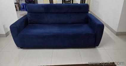 3-Seater Wakefit Sofa  Royal Blue  Excellent Condition