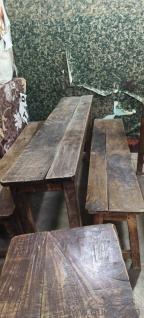 wooden Bench and desk