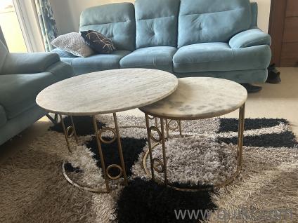 MOVING SALE: Luxurious Marble Center Table Set of 2 (Mint Condition)