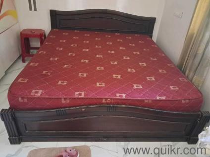 King Size Bed (Solid wood) with storage and Kurlon mattress
