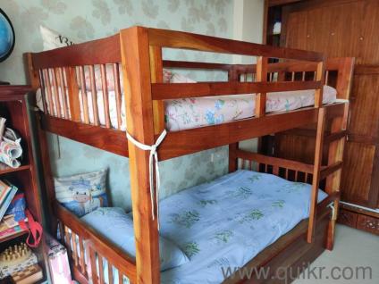 Pure Wood, Mahogany color Bunk Bed