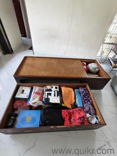 Solid Wooden Storage Bed with Sliding Drawers  Excellent Condition