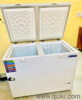 Blue Star Deep Freezer  330 Liters  Double-door chest freezer  Excellent cooling, working perfectly  Clean and well maintained  Ideal for shop, restaurant, supermarket, or home use