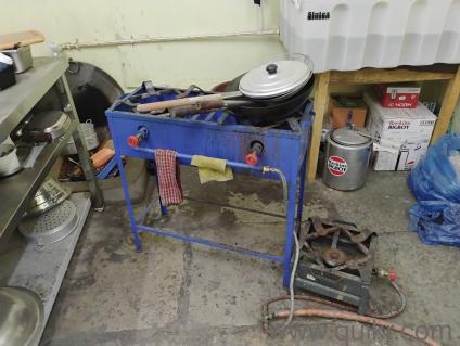 Commercial double burner, 4 ft height