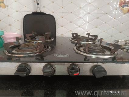 4 burner glass top glass stove for sale(used)- Padmini