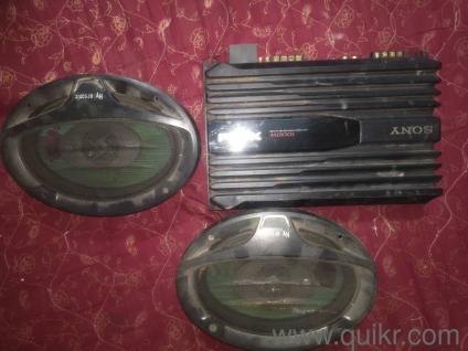 car music system with woofer and amplifier 