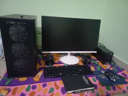 AMD RYZEN 5600GT ASUS PRIME A520M-K 16 GB RAM (XPG 3200 MHZ) EVM 512GB NVME SSD  1 TB SSD ANT ESPORTS CABINET V40 SMPS 500W 27 INCH LED ACER MONITOR  NEXTRON RX 580 8GB GRAPHIC CARD  RGB KEYBOARD