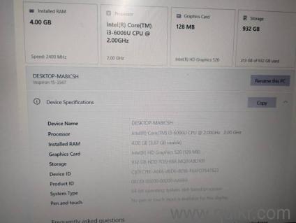 DELL Inspiron 15 3000 2018 model