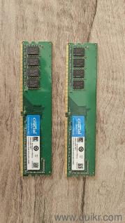 2 X CRUCIAL 8GB DDR4 2400Mhz RAM (total 8+8->16gb)