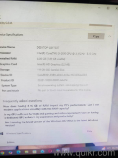 computer used for 2 years and without damage and no problem 