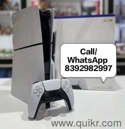 Call/WhatsApp 83929.82997 Sony PS5 Disc Slim 1TB SSD, 2 Controller, 2 CD Games With Bill Box & Sony Warranty