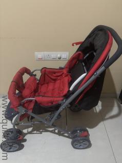 Stroller red colour can be converted to bef