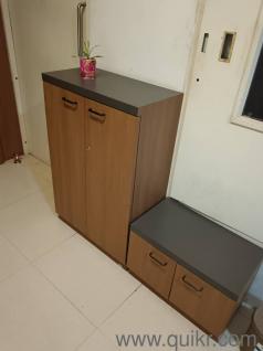 Shoe Rack with Seating (Oak Colour)