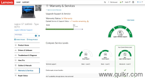 Lenovo legion 7 laptop under warranty till Sep 2026