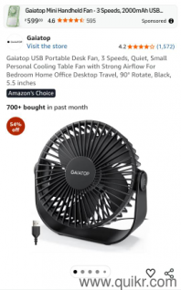 Brand new USB portable small 5.5 inches personal cooling table desk fan