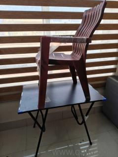 Folding study table and chair  bought in November, barely used