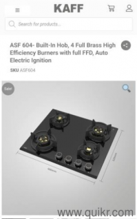 Stove kaff 4 burner auto ignition electric ffd