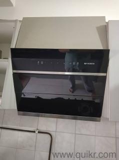 gently used faber chimney glass top black 