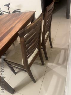 6 seater dining table with 4 chairs