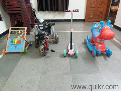 kids cycle, scooter, walker and Rolling horse