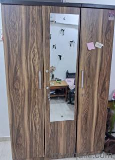 3 Door Wardrobe with Mirror  Good Condition